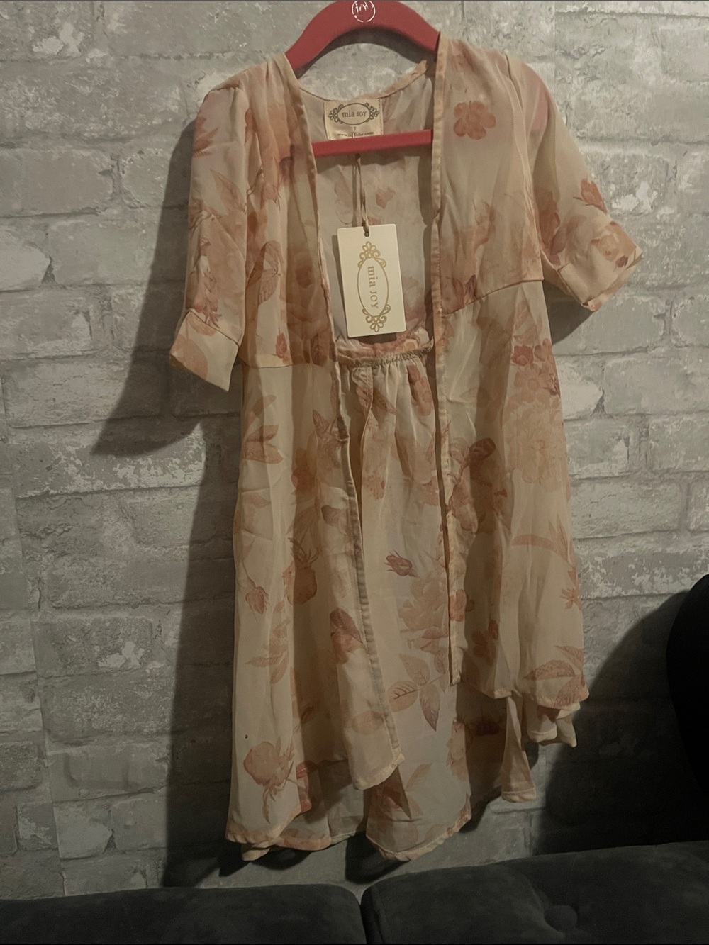 Joyfolie duster in blush floral